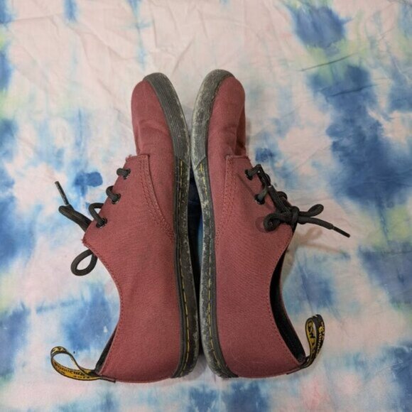 Dr Martens Santanitay Burgundy Canvas Sneakers Women Size 7 - Picture 5 of 7